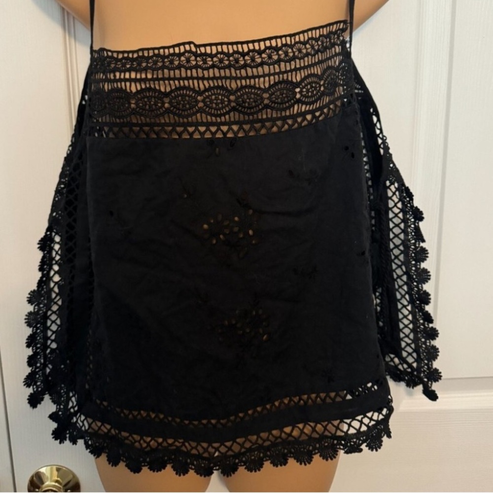 Free people Black Lace tank